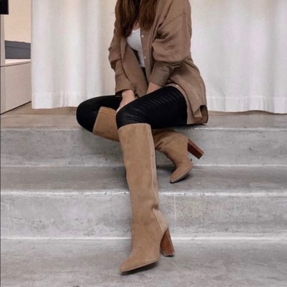 Suede Knee High Boots (Paige)